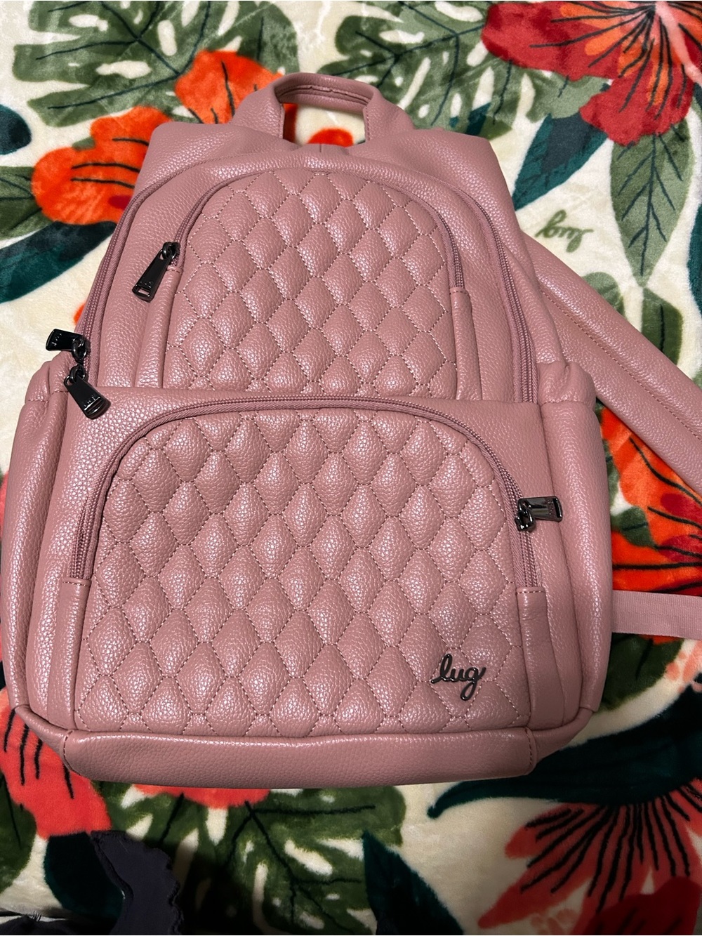lug Hatchback VL Blush Pink Vegan Leather Backpack